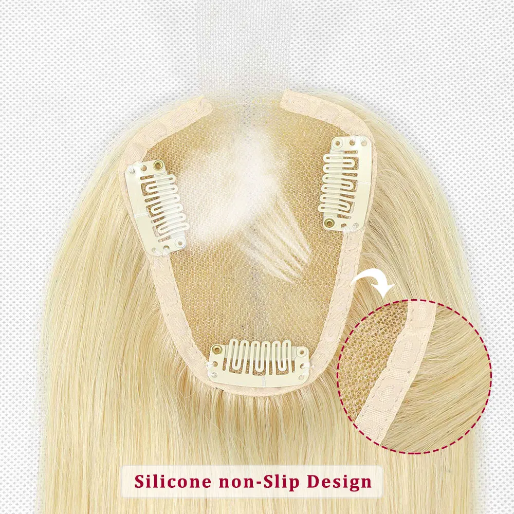 غير مرئية # 613 شعر بشري أشقر خصلات شعر دانتيل قابلة للتنفس للنساء تسليط الضوء على الشعر المستعار لتخفيف الشعر #2