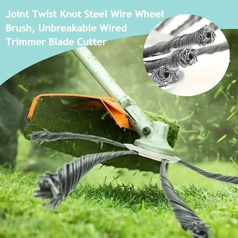 6Inch steel sharp cutting blade lawn mower replacement blade with installation tool suitable for weeding machines, trimmers, and