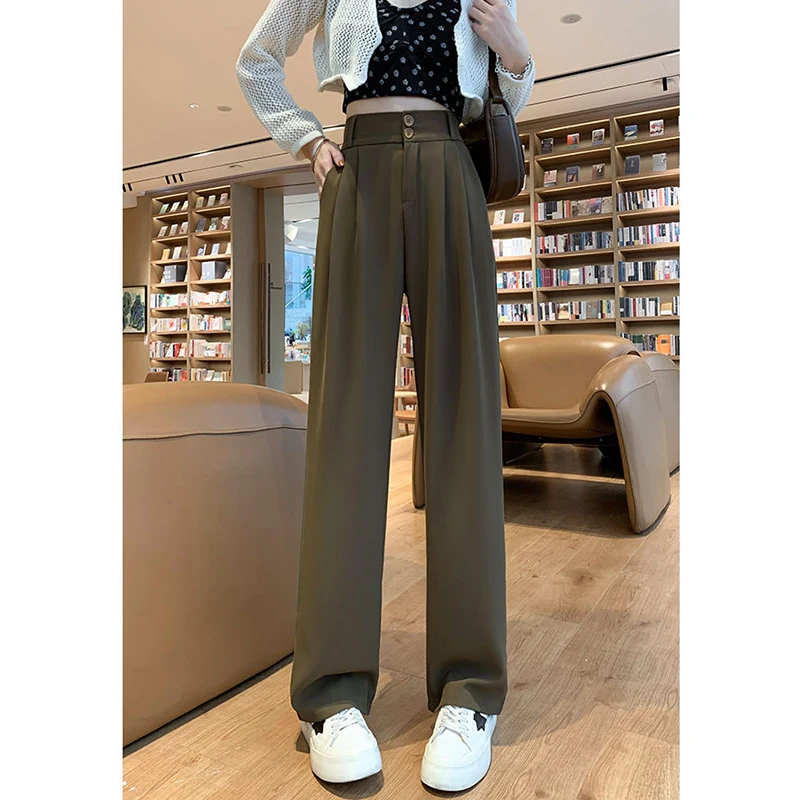 Abbigliamento estivo da donna pantaloni su misura a vita alta pantaloni larghi e magri Casual pantaloni pantaloni Jogger pantaloni stile coreano 2023