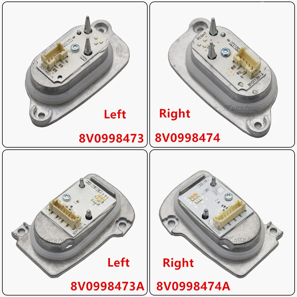 Full LED Daytime Running Luz, DRL Turn Signal, Módulo de Controle de Diodo, OEM, 8V0998473, 8V0998474, Audi A3, S3, 2017, 2018