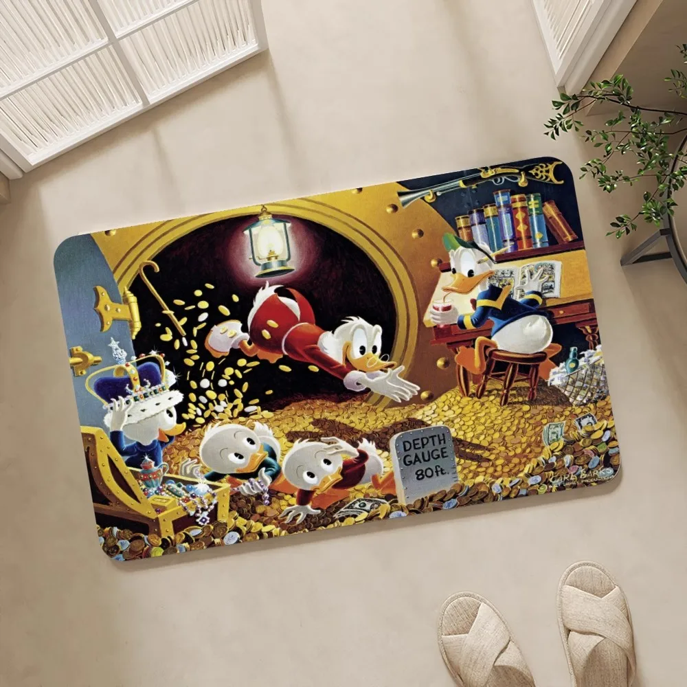 MINISO Disney Scrooge McDuck Floor Mat Bedroom Decoration Balcony Anti-Slip Doormat Living Room Rug