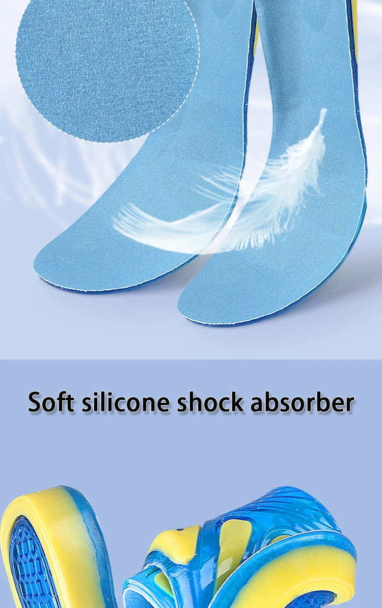 Silikon-Gel-Einlegesohlen, Fußpflege für Plantarfasziitis, Fersensporn, Laufen, Sport-Einlegesohlen, Stoßdämpfungspolster, orthopädische Einlegesohle für den Bogen – Detail 4