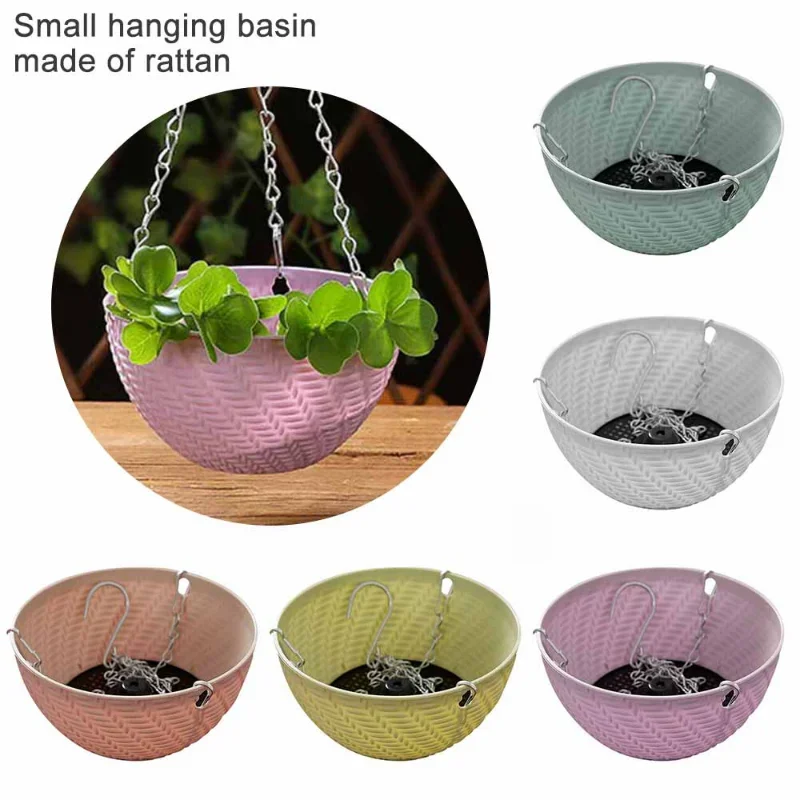 

1pc Resin Plant Flower Hanging Pot Basket Indoor Plant Hanger Outdoor Hanging Pot Holder Basket Hanging Planter