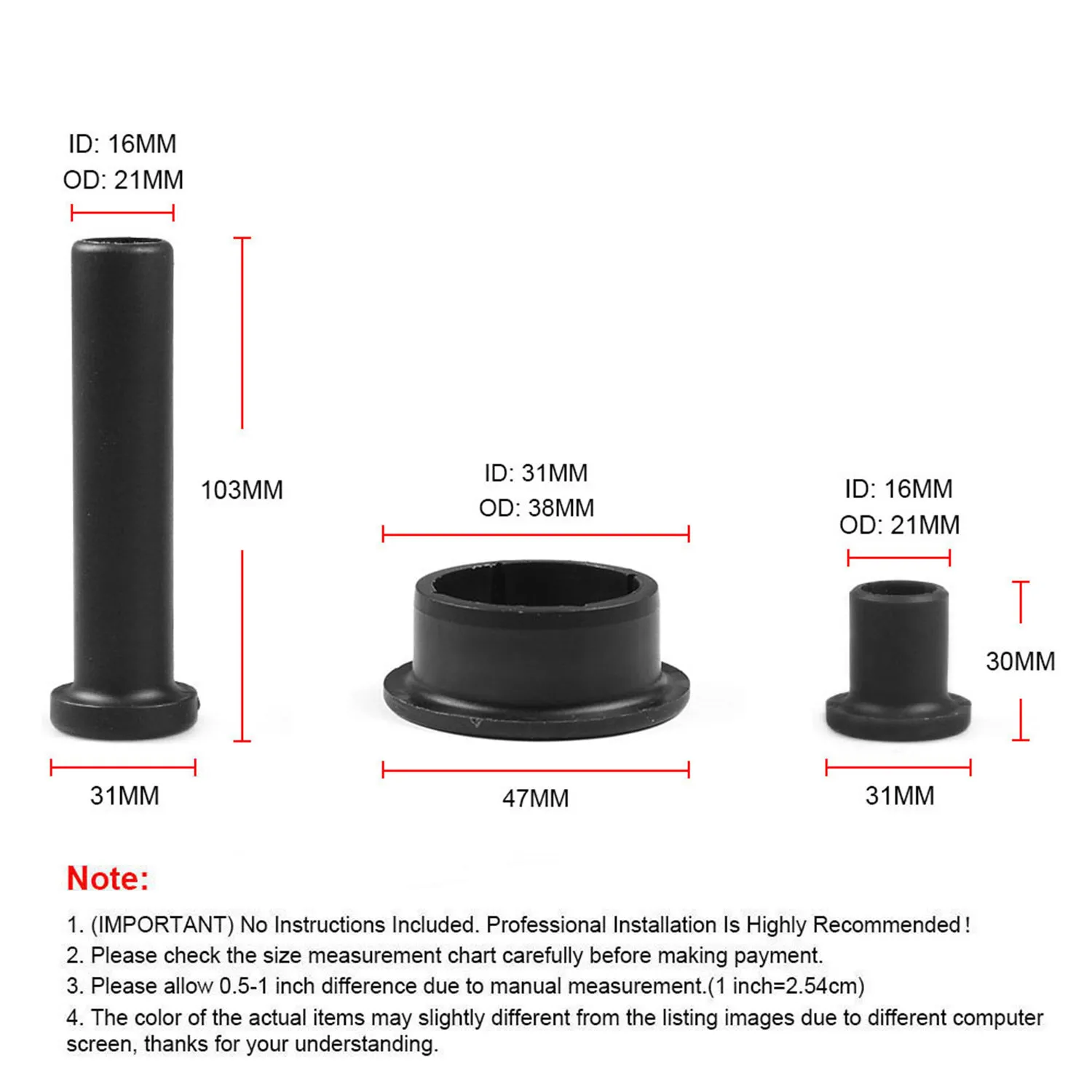 1Set Rear Control Arm Bushing Kit 5436973 5438902 5439270 For Polaris Sportsman 335 400 450 500 570 800 Suspension Steering Part