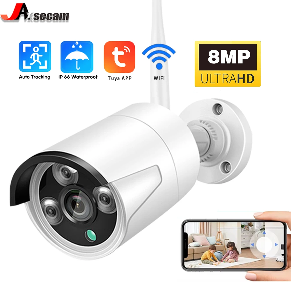 

5MP HD WIFI Security Bullet CCTV Camera Remote Viewing Human Detection Outdoor Metal IP66 Waterproof Smart Surveillance Camera