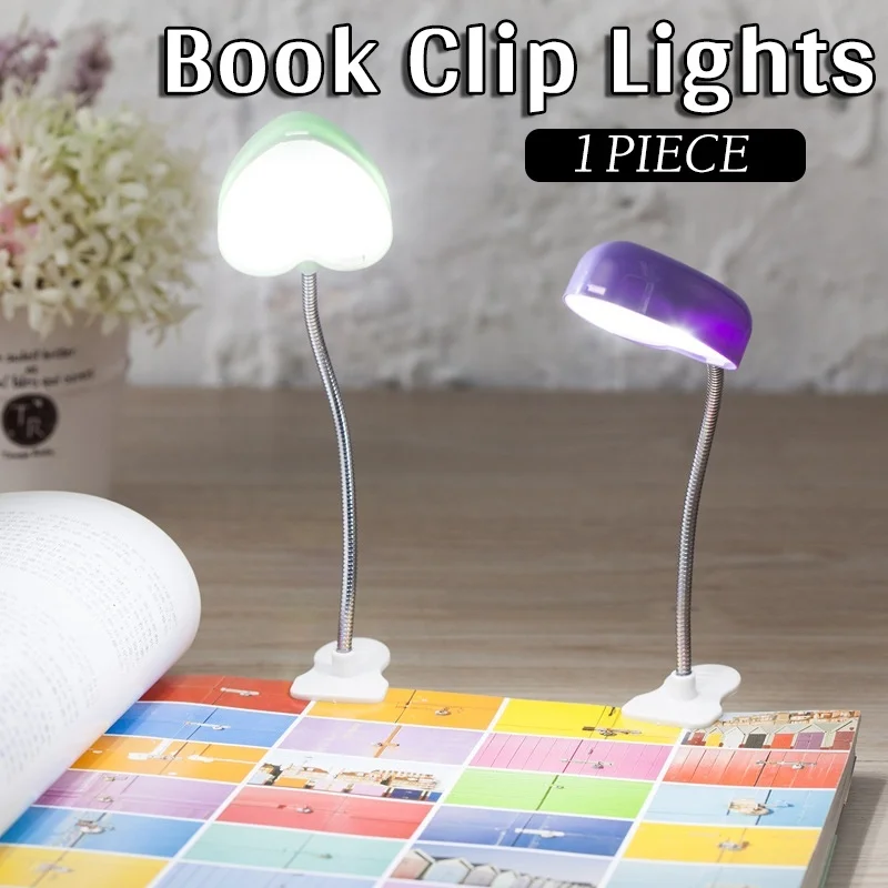 1 PC Flexible Reading Light Reading Lamp Reading LED Light Clip-on Beside Bed Table Desk Lamp Book Light Lamp for Reading