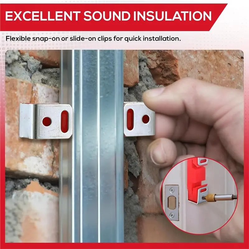 2025 Trend Reduces Noisy Neighbors 10Pcs Sound Isolation Clips Soundproofing Mounting Clips Soundproofing Channel