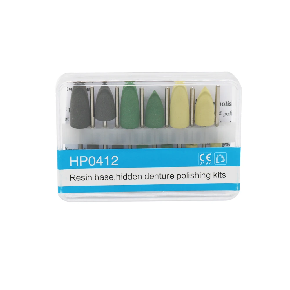 Base De Resina Dentária, Dentadura Escondida, Kit De Polimento, HP0412, 12Pcs por Conjunto