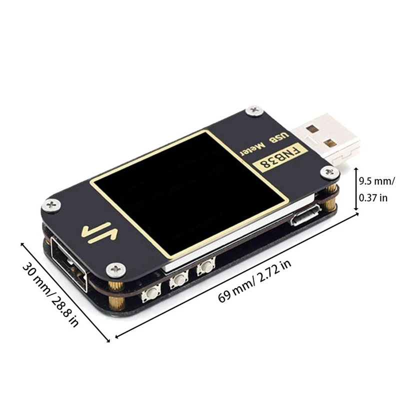 USB Power Meter Tester USB Voltage Current Meter FNB38 Multimeter For QC4+ PD3.0 2.0 Fast Charging Protocol