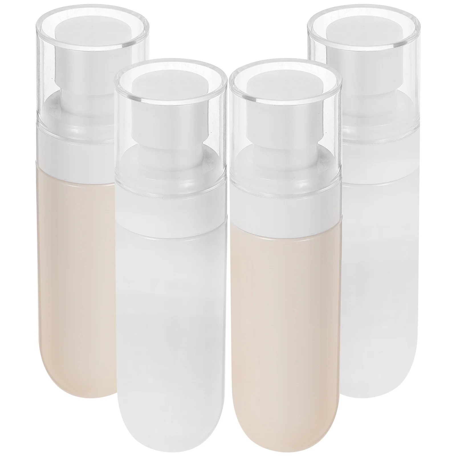 4개 휴대용 스프레이 병 100ml 빈 리필 가능한 플라스틱 미스트 스프레이어 여행용 메이크업 액체 재사용 가능한 소형 스프레이 병