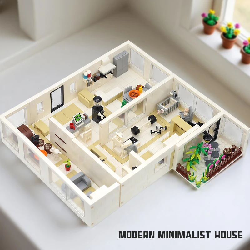 MOC منزل ألعاب مكعبات البناء مجموعات أثاث صغير كتل اللعب لتقوم بها بنفسك الطوب لعب للأطفال هدايا عيد ميلاد ديكور المنزل #1
