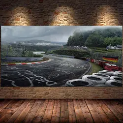 Nurburgring Rally Road Sports Car Track Prints Canvas Painting Forest Landscape Wall Art Posters For Living Room Home Decoration