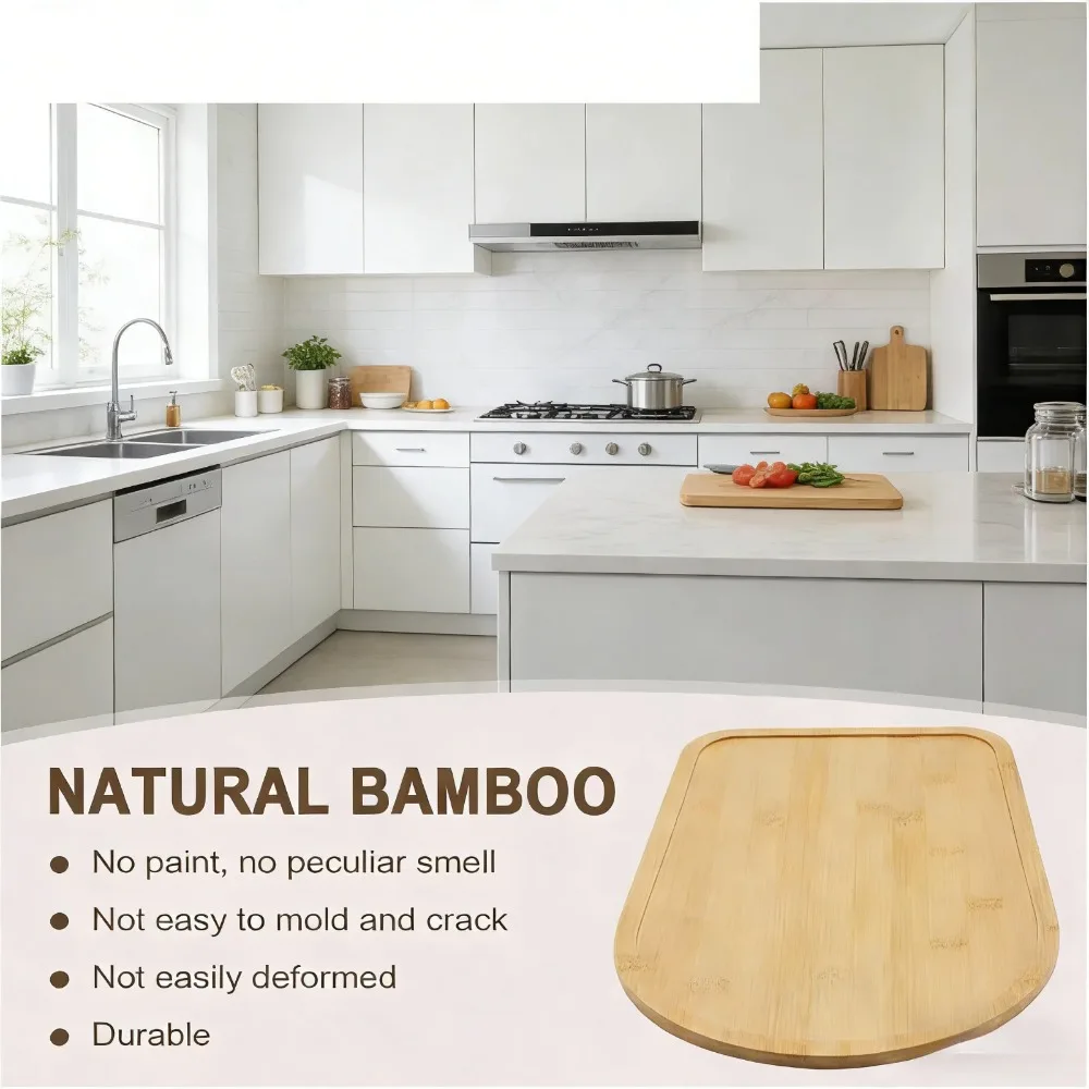 Durable Bamboo Mixer Slider Mat Solid Color Non-Slip Stand Mixer Sliding Board Stand Mixer Sliding Base Kitchen Storage