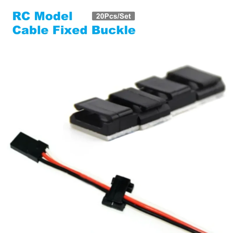 

20pcs/set RC Car Cable Management Connector ESC light Servo line Y line Extension cord Fixed buckle For RC Model Parts