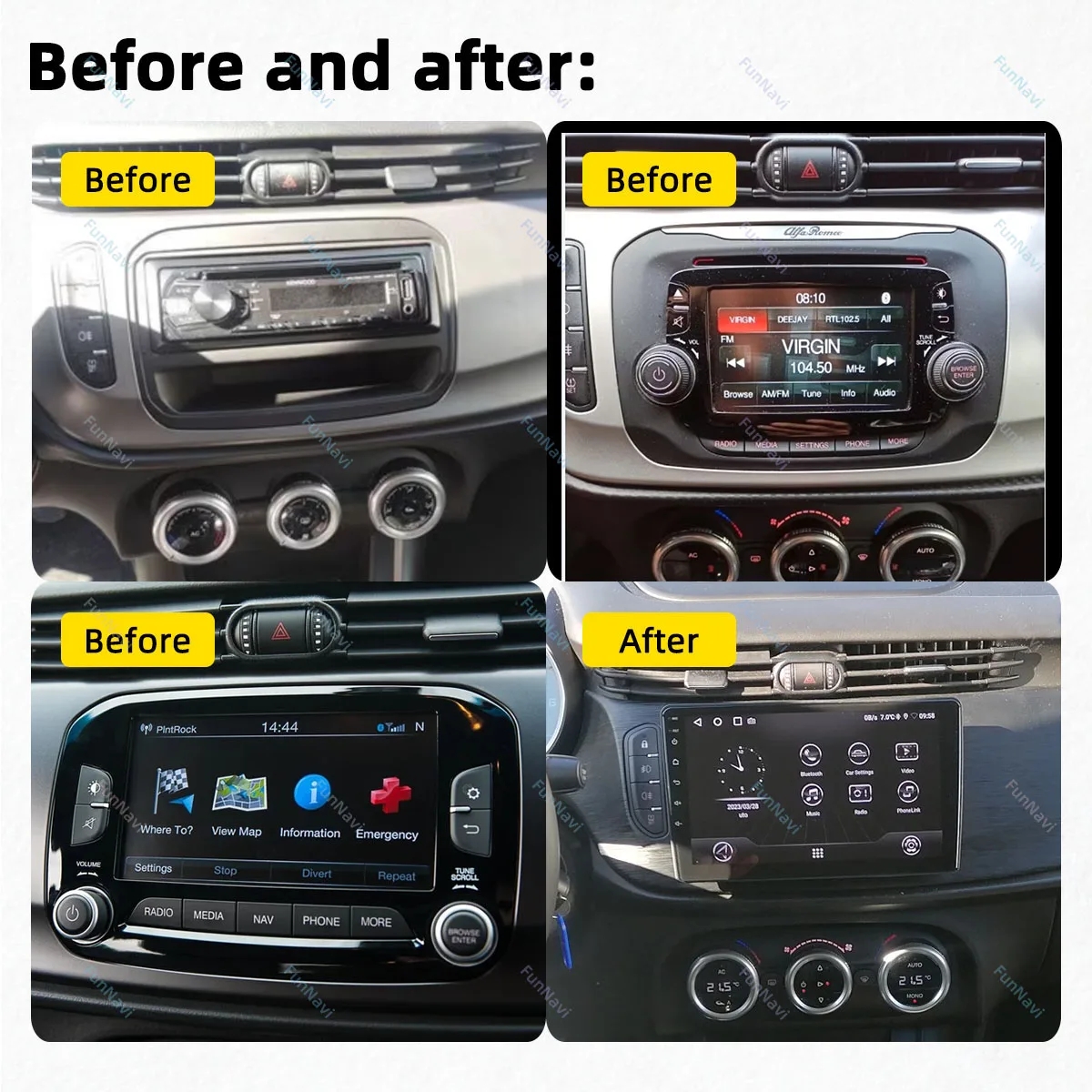 Android Car Radio for Alfa Romeo Giulietta 940 2013 - 2023 2 Din Multimedia GPS Carplay Android Auto Autoradio Stereo Head Unit