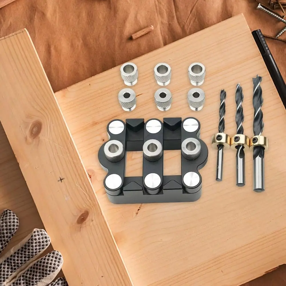 Compact Precision Woodworking Center Locator Straight Holes Puncher Wood Panel Joints Antirust Fast Punching Locator Carpentry