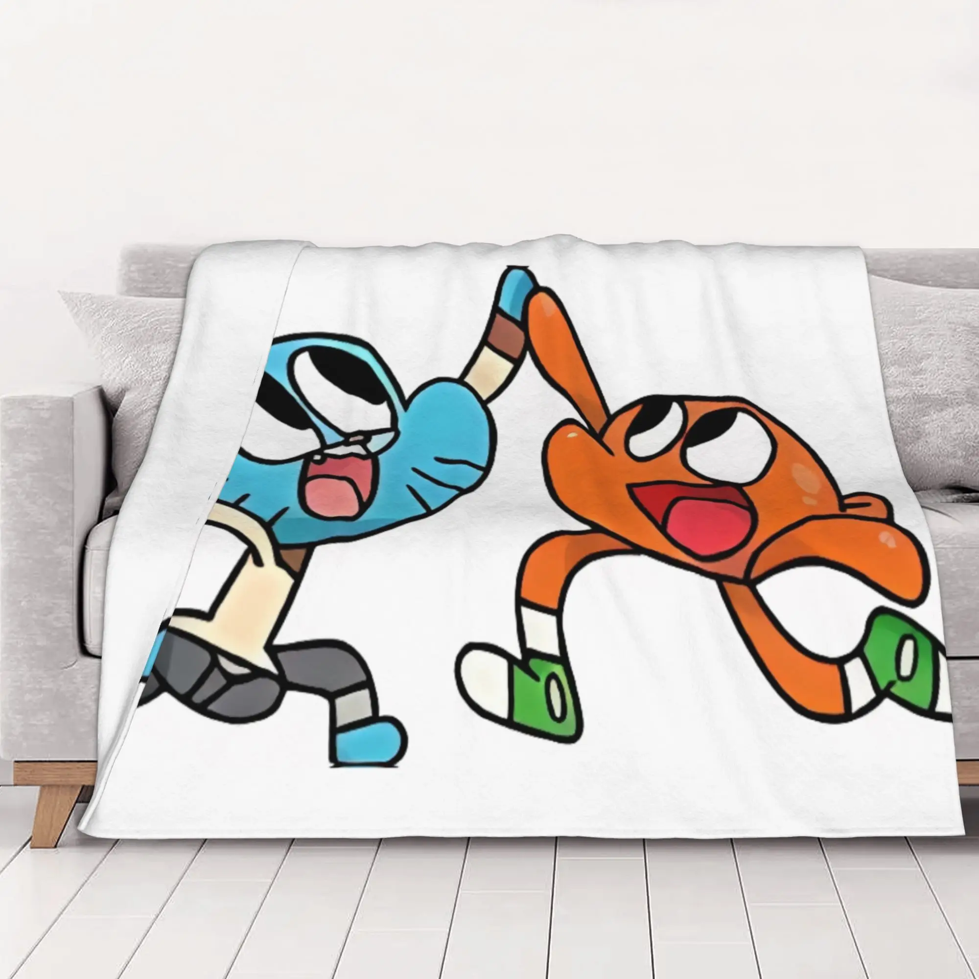 1PC home Cutecore Gumball And Darwin tThe Amazing World of Gumball Blanket Super Cosy Plush Home Living Room Sofa halloween