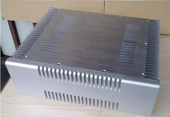 

Усилитель JY430 * 150, серебристый, полностью алюминиевый, класс A, корпус Hi-Fi, корпус для самостоятельной сборки, усилитель мощности, Большая искусственная кожа