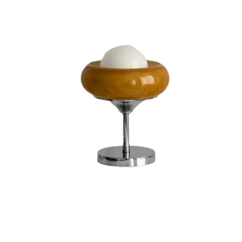 

Egg tart table lamp bedside bedroom retro girl medieval creative floor lamp glass