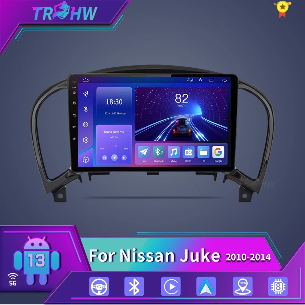 

For Nissan Juke YF15 2010-2014 GPS Navigation 2 din Head Unit Carplay 2din Android 13 Car Radio Multimedia Video Player