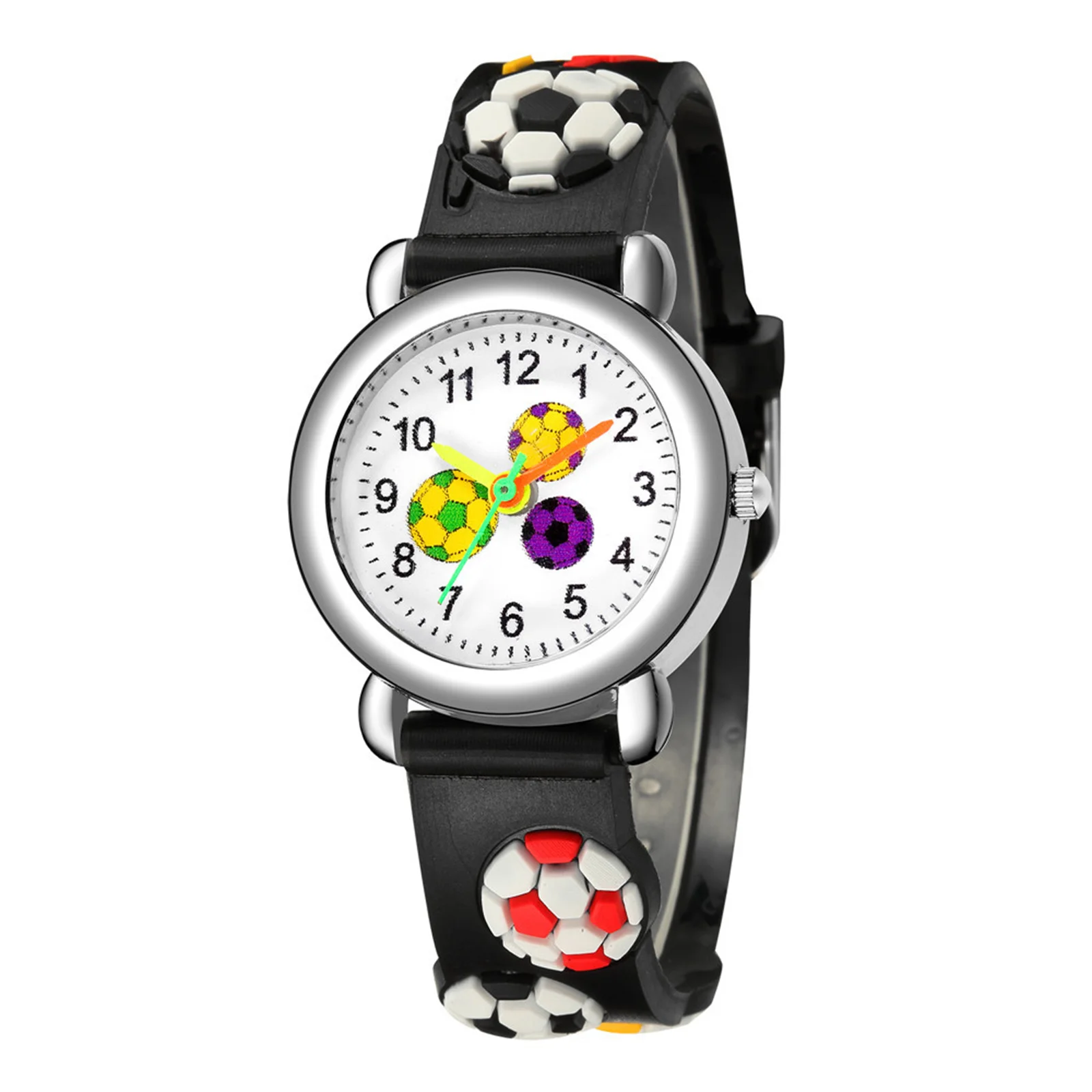 

1Pcs Children Watch Football Pattern Cartoon Stylish Kids Wristwatch Light Comfortable for Boys Girls Student Kids Watch