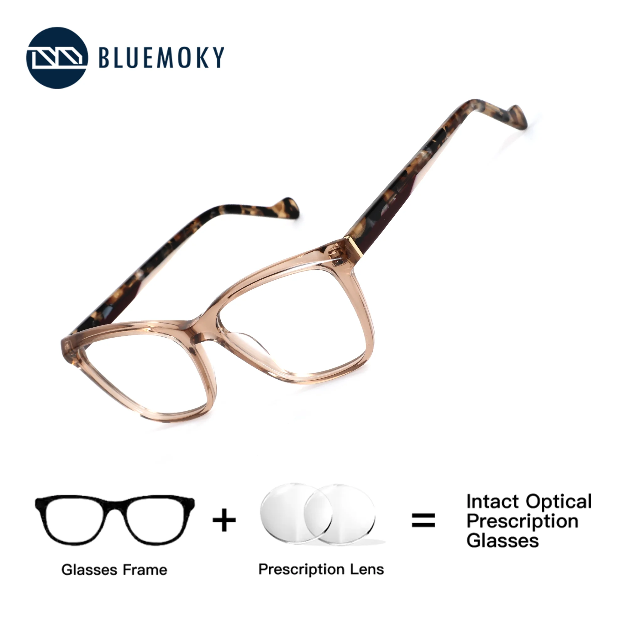 

BLUEMOKY Acetate Women Minus Prescription Dafocal Butterfly Glasses Clearsight Eyeglasses Medical Lenses Vision Correction