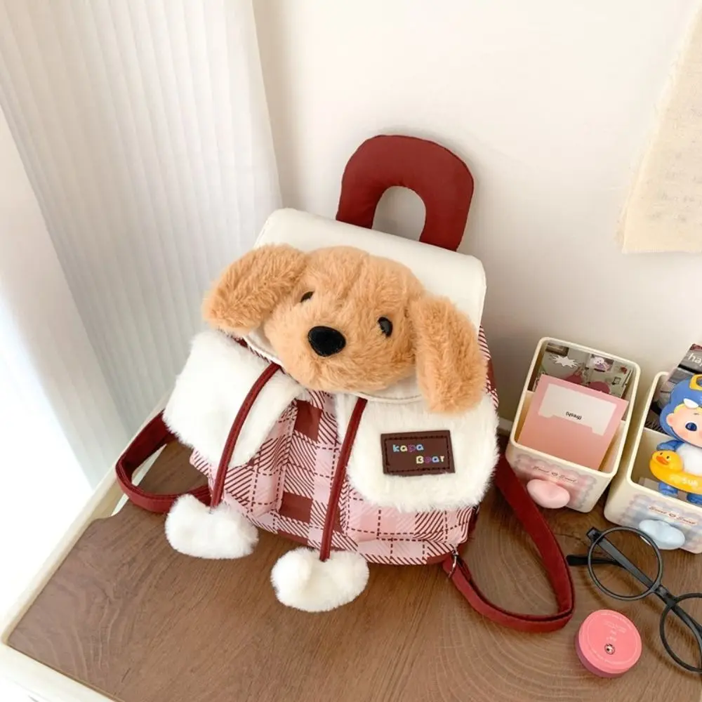 Backpack Adjustable Straps Cartoon Dog Backpack Creative Large Capacity Rabbit Schoolbag Soft Sweet Animal Shoulder Bag Gift