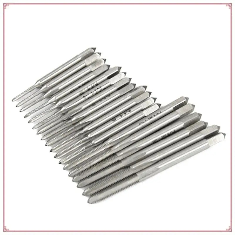 31Pcs Metric Tap And Die Set Hand Tap Drill Bit Screw Tap HSS Thread Die Wrench Handle Tap And Die Set Kit