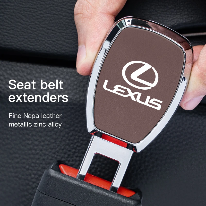 Car Interior Seat Belt Clip Extender Car Metal Accessories For Lexus Fsport RX330 IS250 Ct200h ES300h RX350 IS300h NX300h RX400h