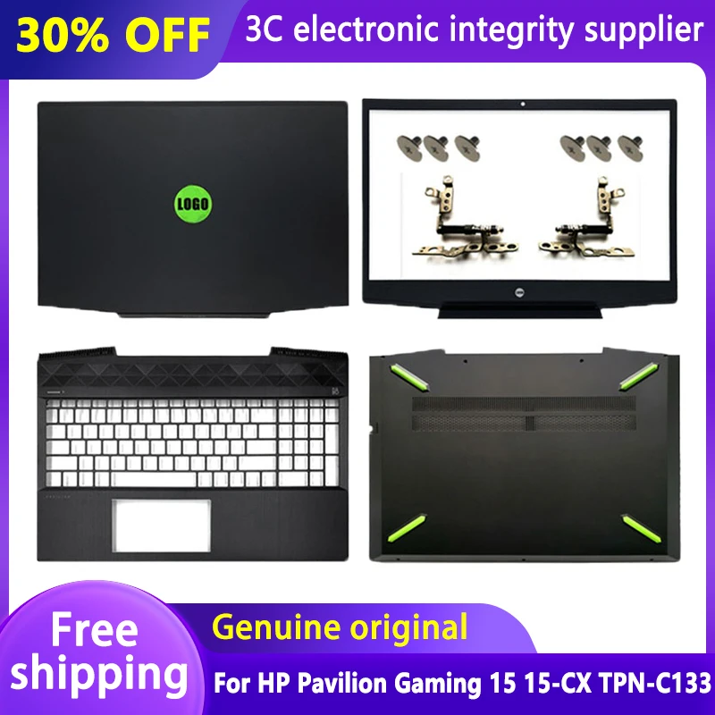 

NEW For HP Pavilion Gaming 15 15-CX TPN-C133 Laptop LCD Back Cover/Front bezel/Hinges/Palmrest/Bottom Case Top L20314-001 Green