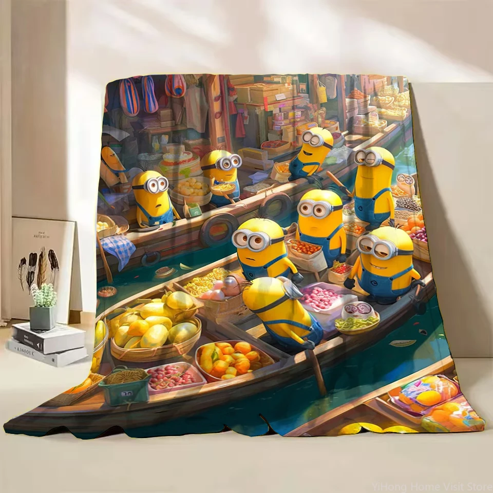 Fluffy Soft Blankets for Decorative Sofa Blanket M-minions.Four Season Blanket. Travel Picnic,Beds,Living Rooms Blanket Gifts