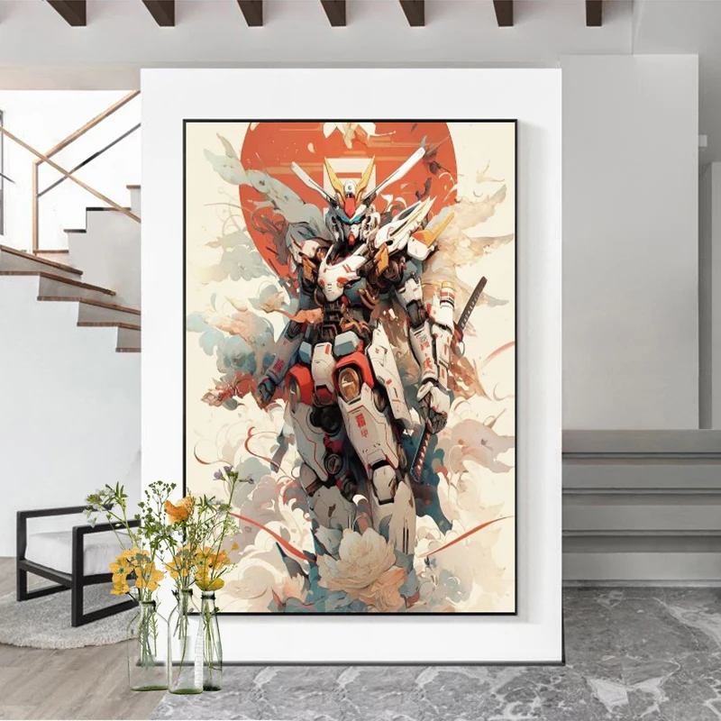 G-Gundam Mecha ALEX Poster Decoration Pictures Room Wall Decor Paintings on the Wall Decorative Painting for Bedroom Canvas Home