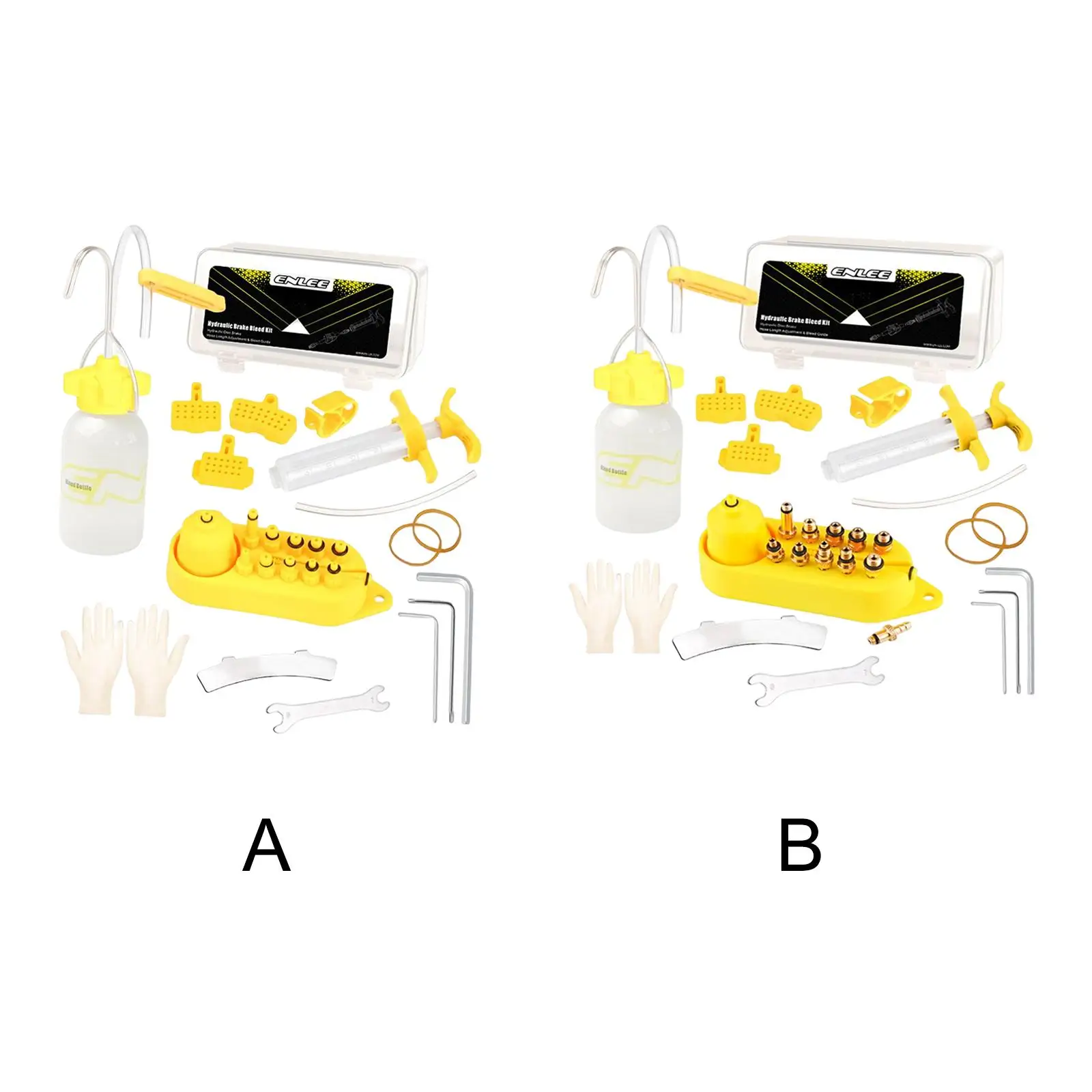 Cycle Hydraulic Oil Brake Mineral Filling Syringe Kit Bike Bleed Tool with Connectors for Disc Brake System Repair