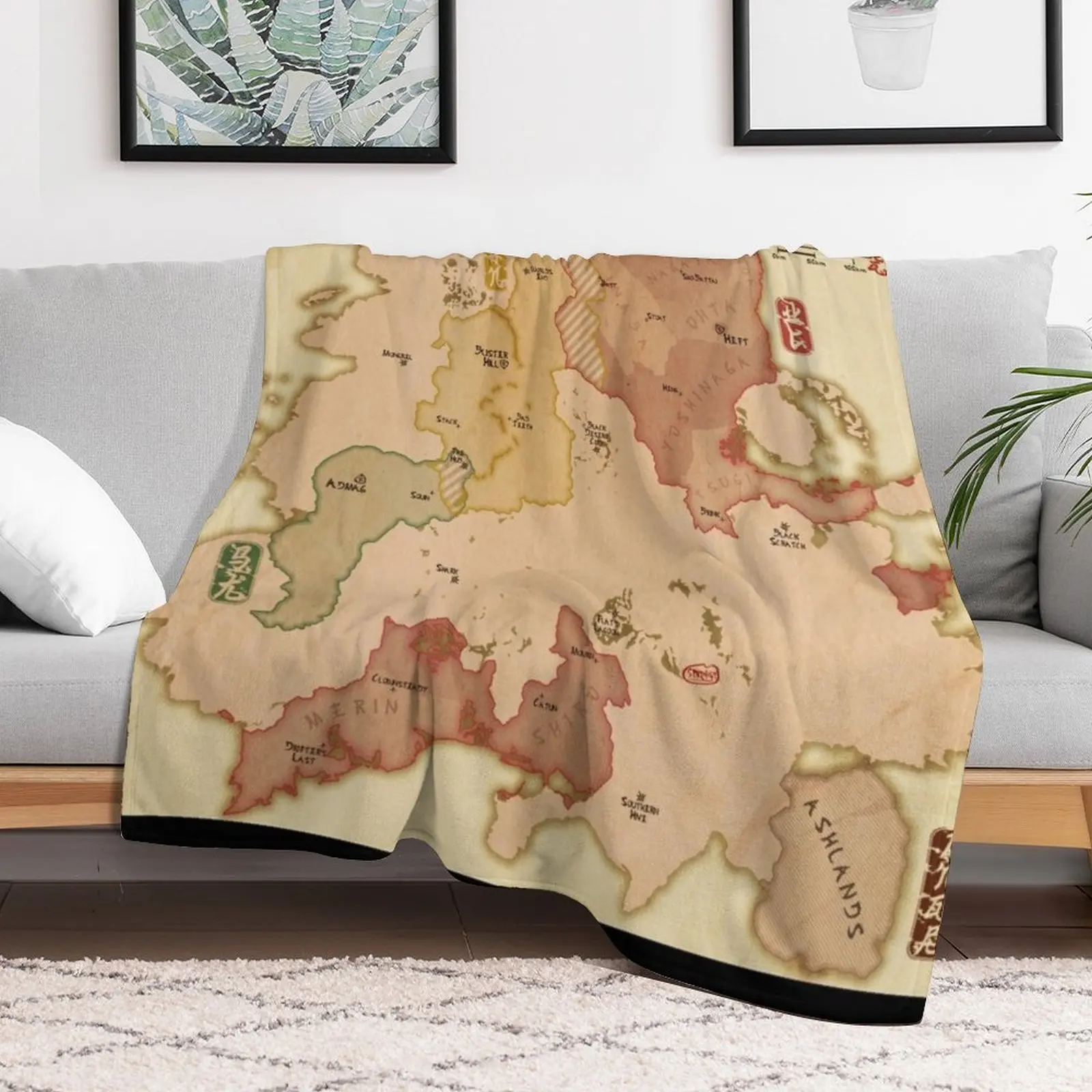 Kenshi Map Throw Blanket