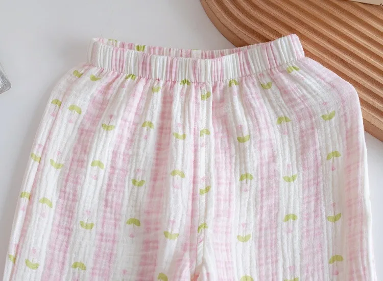 Bequeme Baumwoll-Freizeithose für Mädchen, atmungsaktive Sommerhose mit elastischem Bund, niedliche Hasen-Unterhose für Kinder – Detail 8