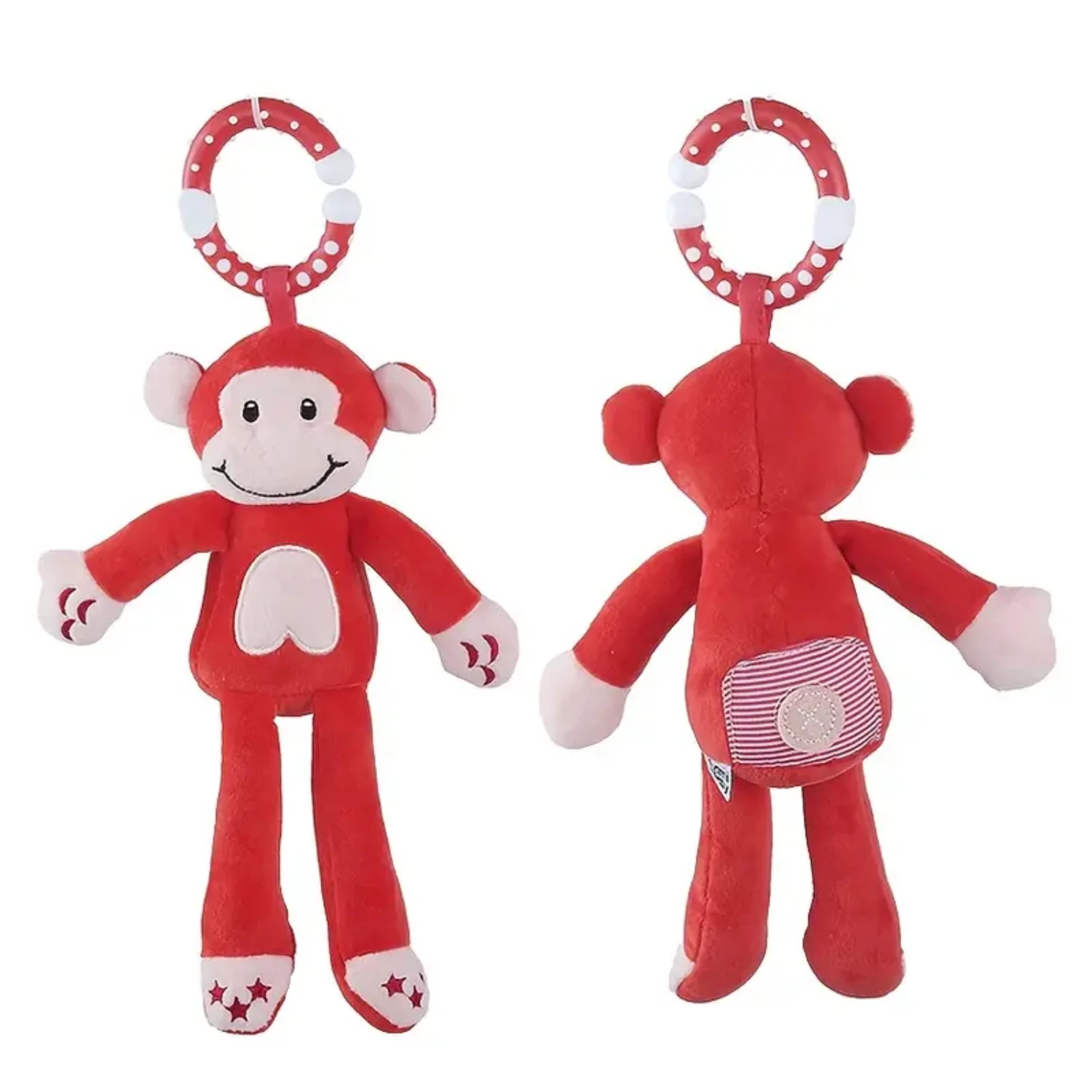 Poupée de confort bébé ours doux et mignon, comparateur de jeu, jouets éducatifs pour bébés avec carillons éoliens et ensemble de hochets Parfait pour hangi