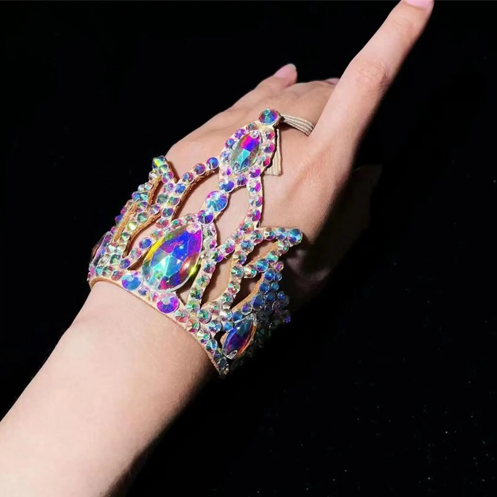 Belly Dance Bracelet Shiny Wide Bangle for Celebration Halloween Bridesmaid