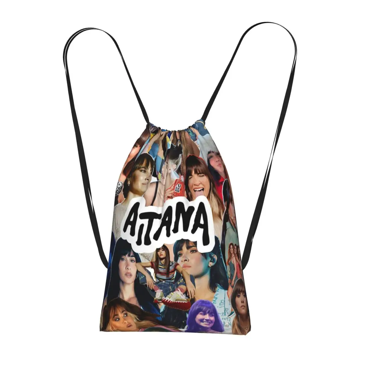 

Beauty Aitana Spanish Singer Backpacks Multi-function Drawstring Bundle Pocket Sports Bag Book Bags for Travel Students