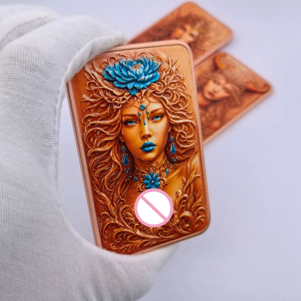 4 Designs Fantasy Forest Goddess 5 OZ .999 Fine Copper Commemorative Bar Mythical Character Elf Lady Beauty Collectible Gift