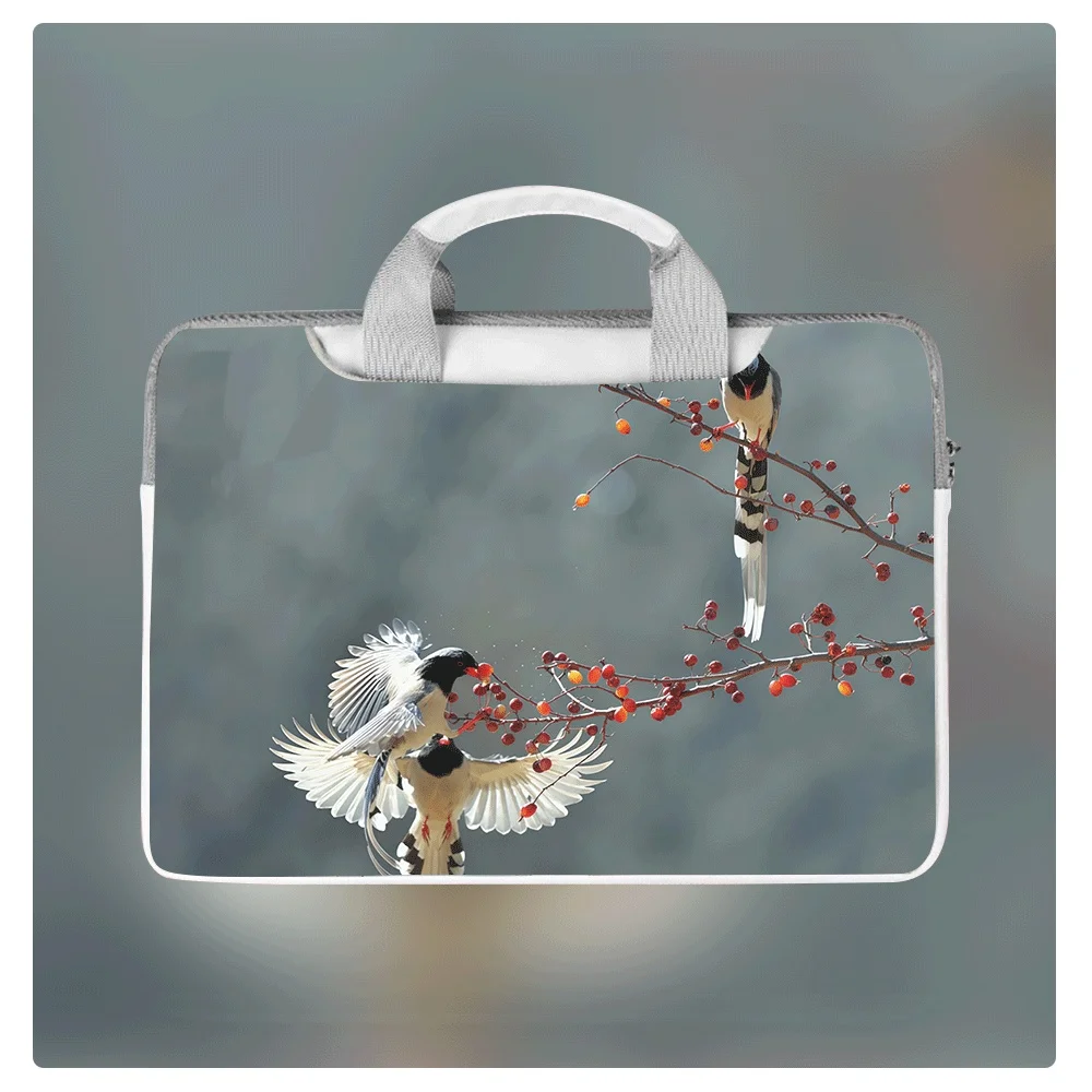 

New Bird Print Laptop Bag 12 13 14 15 16 Inch Large Capacity Laptop Sleeve Waterproof Storage Bag for Tablet Macbook Pro Gift