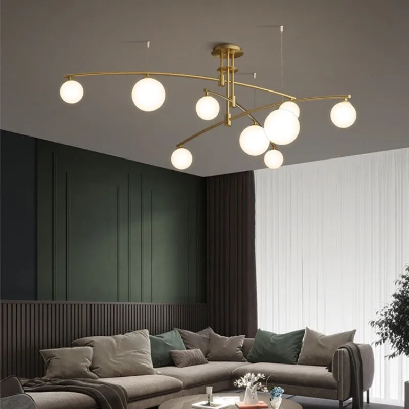 

Home living room dining room three heads modern minimalist creative magic beans bedroom lighting Internet celebrities