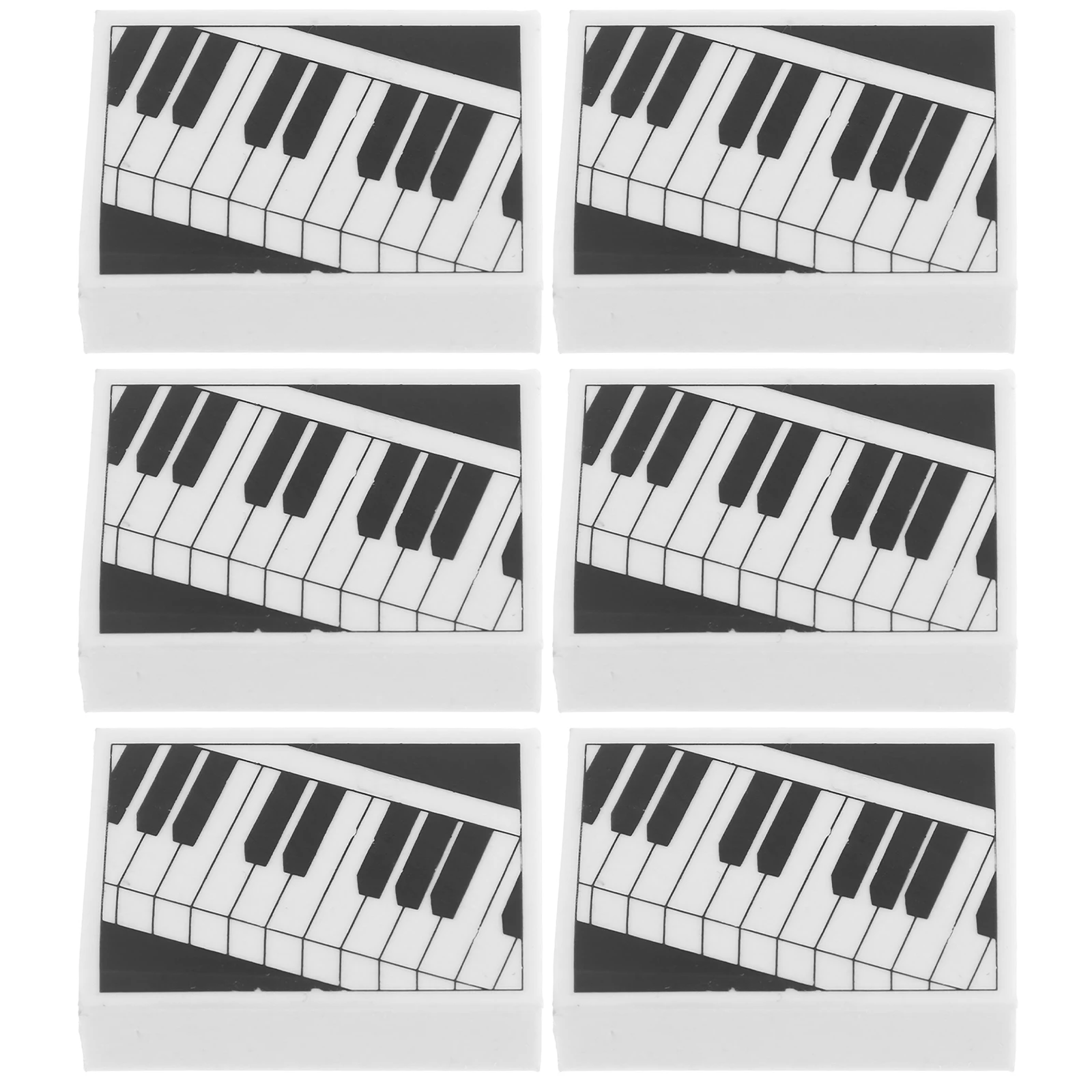 

6 Pcs Note Eraser Piano Shaped Eraser for Drawing Musical Student Painting Erasers Birthday Stationery Present