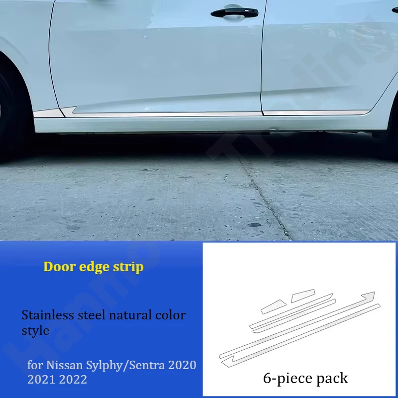 for Nissan Sylphy/Sentra 2020~2022 Carbon fiber style front corner protector/grille decorative bright strip/modified accessories