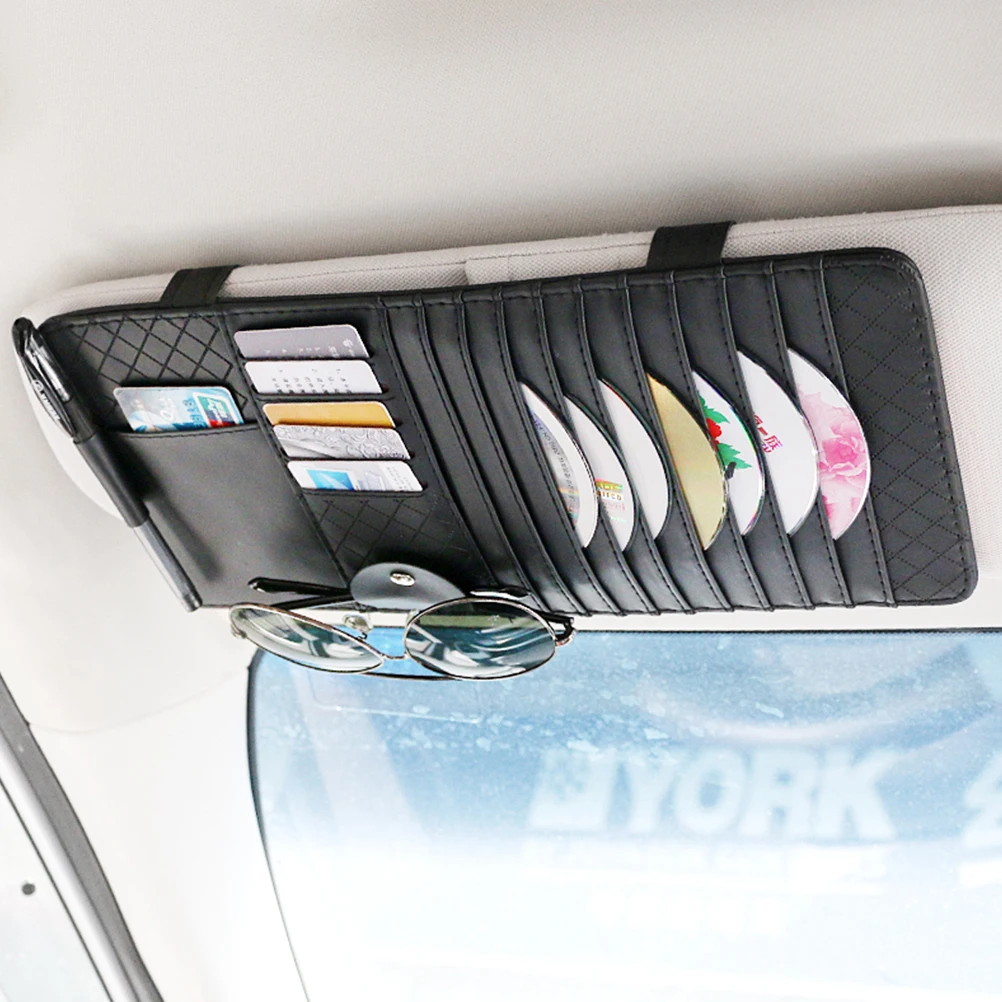 

Car CD Board Storage Slot Organizer Sun Visor Holder Bag Vehicle Driving Book Premium Multi Functional CD Pen Card