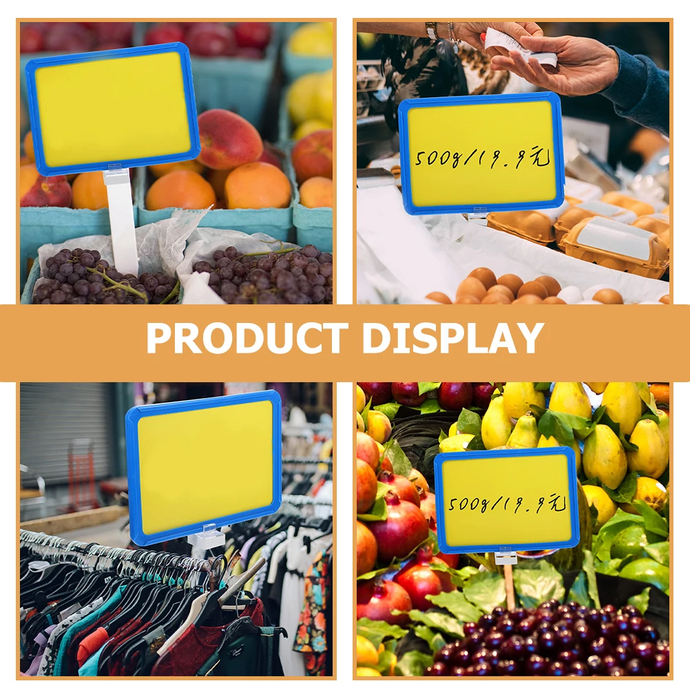 

Display Clips for Retail Merchandise Tag Attachable Sign Holder Indicator Light Blue Multi-use Holders
