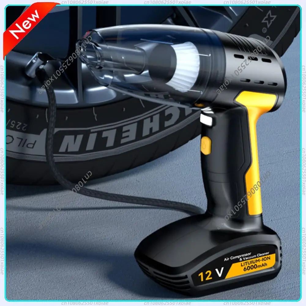 

Беспроводной автомобильный пылесос-компрессор с LED-подсветкой, портативный пылесос-воздуходувка для автомобиля, велосипеда, надувных изделий