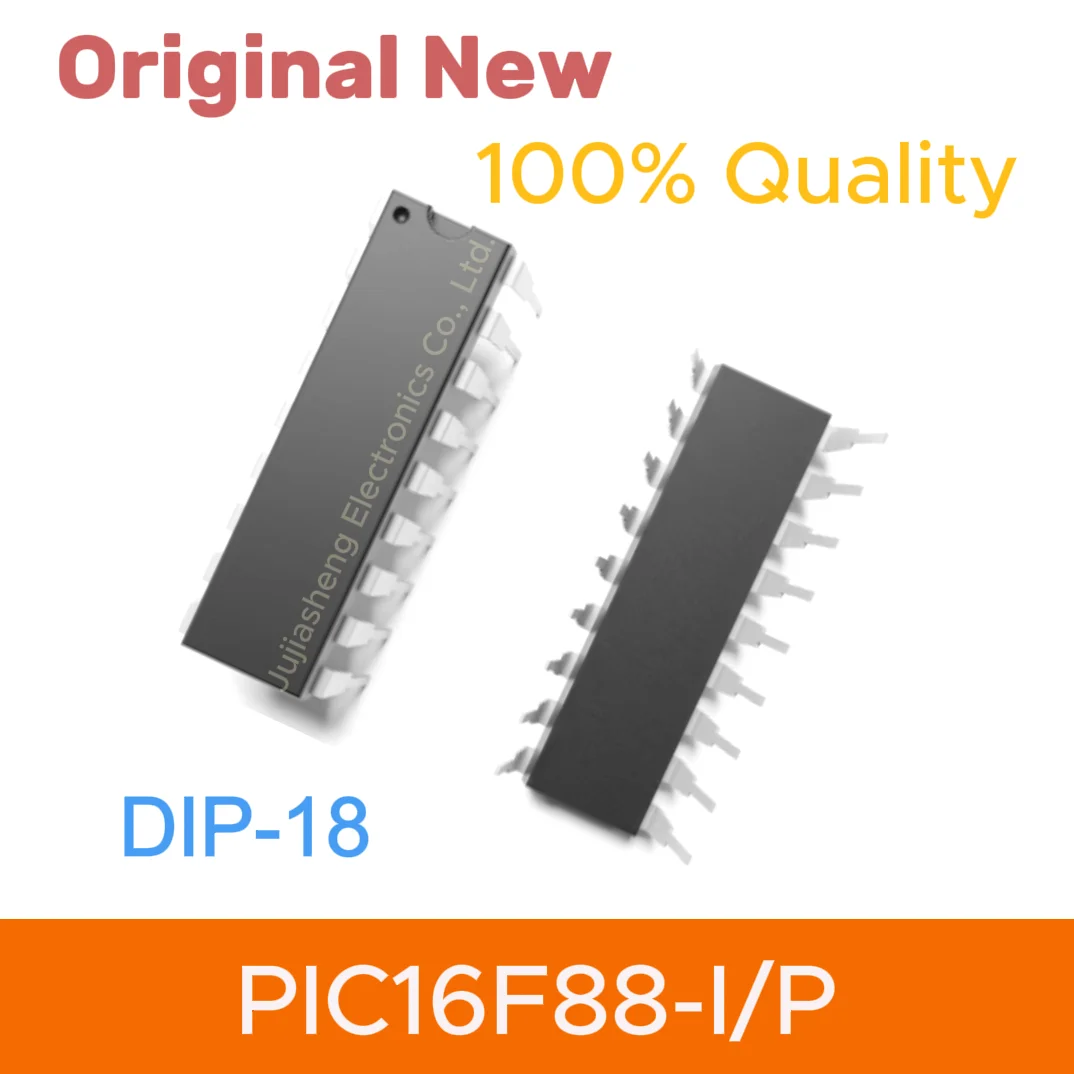 (2pcs)PIC16F88-I/P  DIP-18 100% New CMOS microcontroller IC integrated circuit  MCU