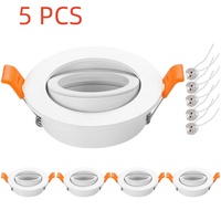 5 Pcs Recessed Downlight Ceiling Lamp MR16 LED Embedded Spotlight Living Room Bedroom Aisle Home Lighting