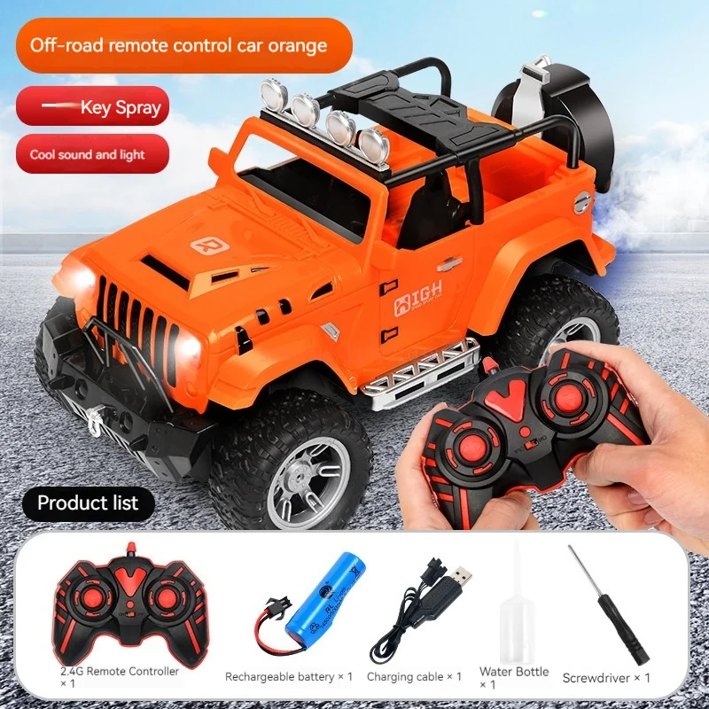 New Simulated Wireless Remote Control Car 2.4g Off-Road Jeep Toy Drop Resistant Crash Resistant 4wd Climbing Car Model Car Toy