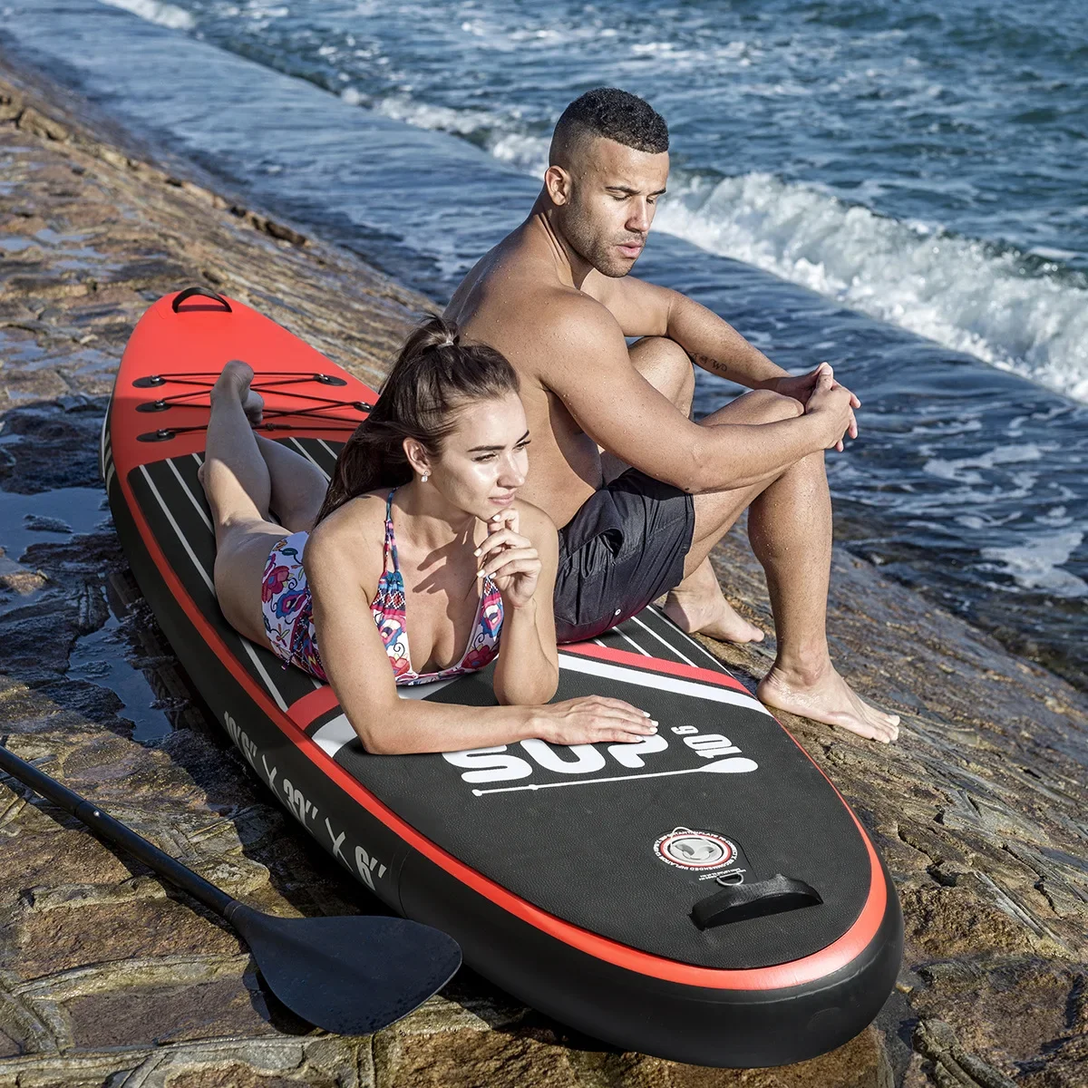 Cross-border stand-up inflatable paddle board, surfboard, SUP universal racing paddleboard sports board, paddleboard